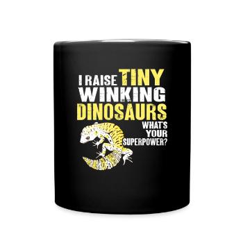 Leopard Gecko Lizard Reptiles Herpetologist - Full Colour Mug - black - Front