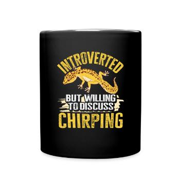 Leopard Gecko Lizard Reptiles Herpetologist - Full Colour Mug - black - Front