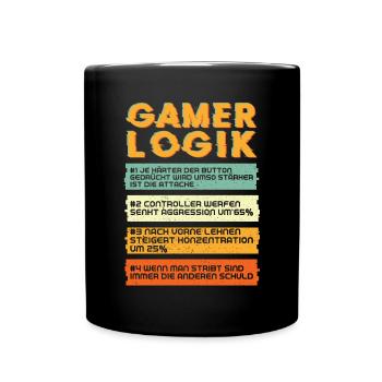 Gamer Logic Gaming - Full Colour Mug - black - Front