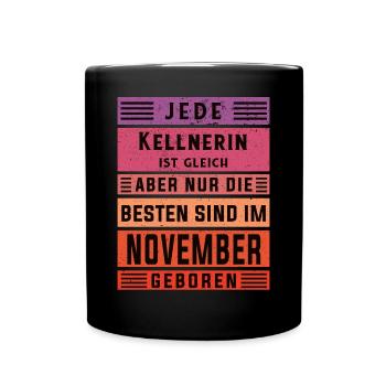 Gastronom-Wirt Geburtstag November geboren - Tasse einfarbig - Schwarz - Vorne