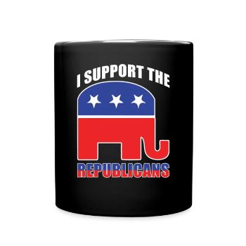 Republican Usa Support - Full Colour Mug - black - Front