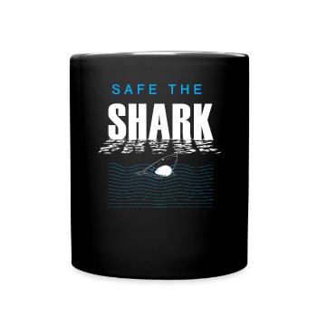 Apnea Diver Freediver Shark Scuba Diver - Full Colour Mug - black - Front