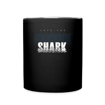 Apnea Diver Freediver Shark Scuba Diver - Full Colour Mug - black - Front