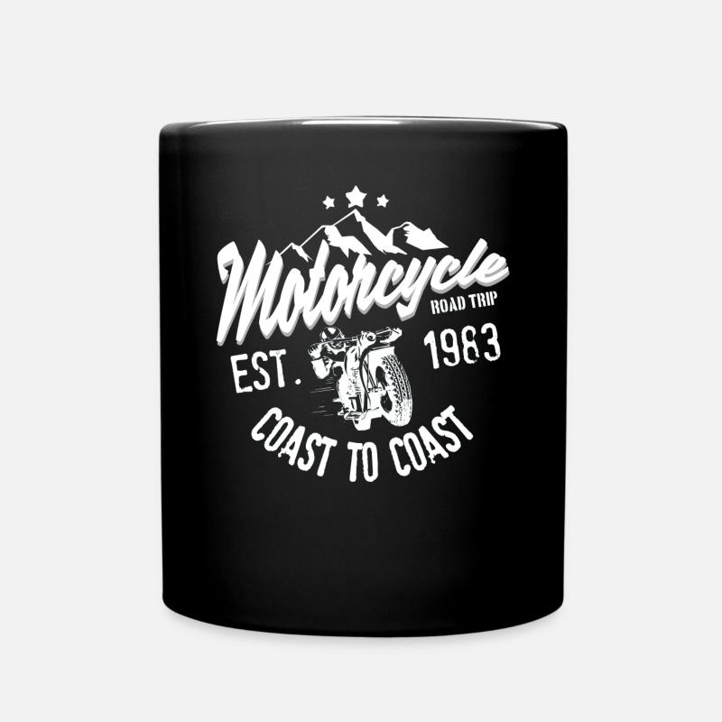 Motorcycle road trip coast to coast - Mug uni - noir