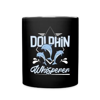 Dolphin whisperer - Tasse einfarbig - Schwarz - Vorne