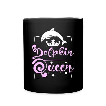 Dolphin queen - Full Colour Mug - black - Front