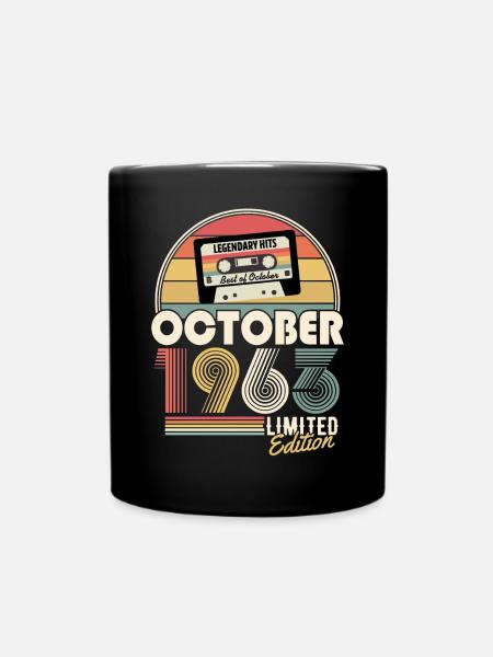 Octobre 1963 Vintage Cadeau d’anniversaire - Mug uni - noir