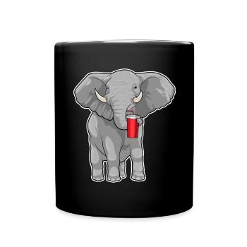 Elephant Mug to go - Full Colour Mug - black - Front