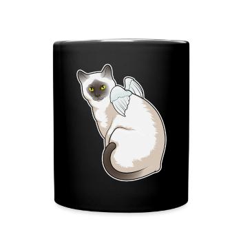 Ailes d’ange de chat - Mug uni - noir - Devant