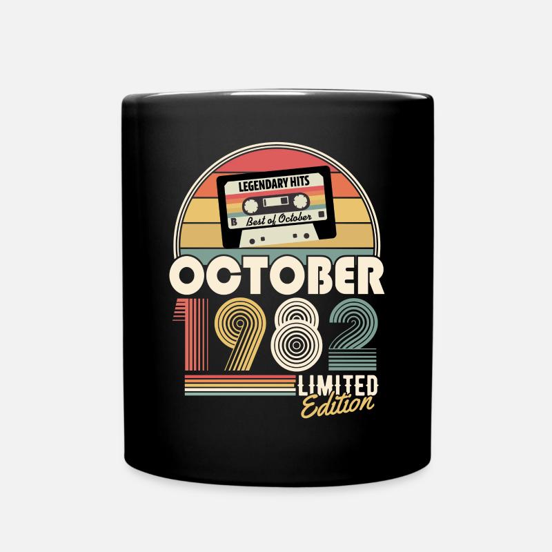 Octobre 1982 Vintage Cadeau d’anniversaire - Mug uni - noir