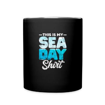 Bateau de croisière Cadeau de bateau de vacances - Mug uni - noir - Devant
