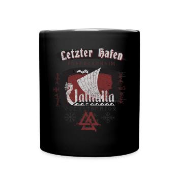 Wikinger - Odin Thor Walhalla Krieger Geschenk - Tasse einfarbig - Schwarz - Vorne