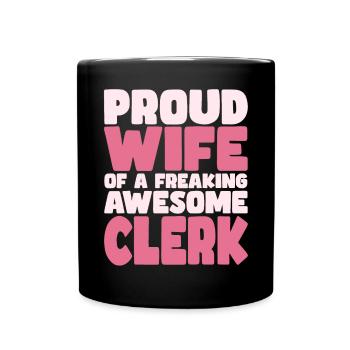 Proud Wife of A Damn Good Guy - Full Colour Mug - black - Front
