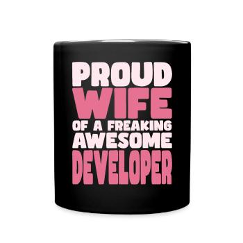 Fière épouse d’un sacré bon gars - Mug uni - noir - Devant