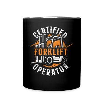 Certified Forklift Truck Operator - Tasse einfarbig - Schwarz - Vorne