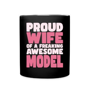 Proud Wife of A Damn Good Model - Full Colour Mug - black - Front