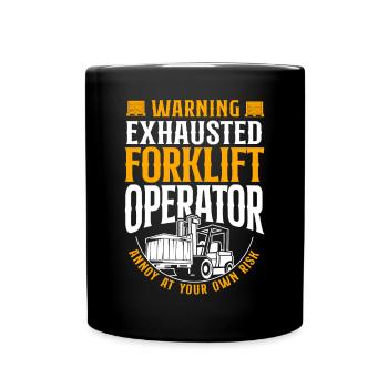 Certified Forklift Truck Operator - Tasse einfarbig - Schwarz - Vorne