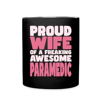 Proud Wife of A Damn Good Guy - Full Colour Mug - black - Front