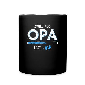 Zwillingsopa lädt - Tasse einfarbig - Schwarz - Vorne