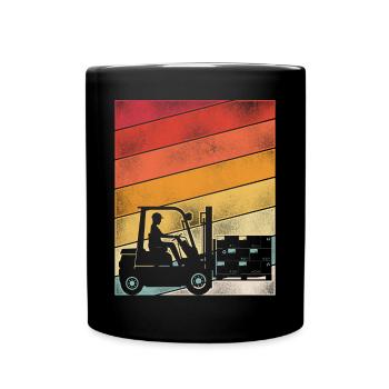 Certified Forklift Truck Operator - Full Colour Mug - black - Front