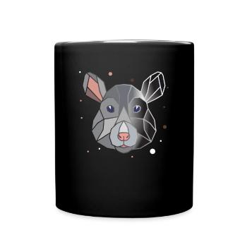 Ratte Polygon - Tasse einfarbig - Schwarz - Vorne