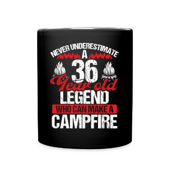 36 Year Old Camper Scouting Scout 36 Birthday - Full Colour Mug - black - Front