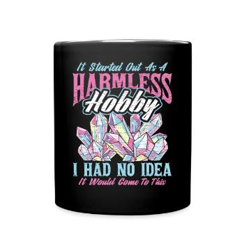 Kristalle Geschenk - Tasse einfarbig - Schwarz - Vorne