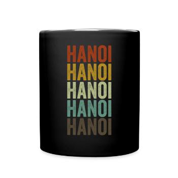 Hanoi Vietnam Retro Vintage - Tasse einfarbig - Schwarz - Vorne