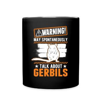 Avertissement Gerbille de course rat gerbille - Mug uni - noir - Devant