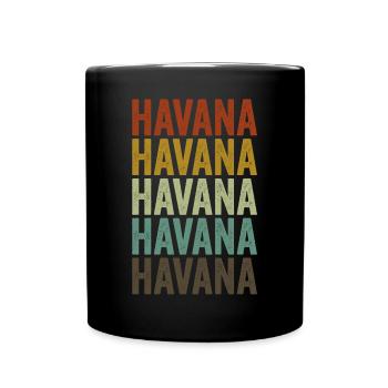 Havanna Kuba Retro Vintage - Tasse einfarbig - Schwarz - Vorne