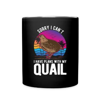 Quail Gift Quail Breeding Quail Breeder - Full Colour Mug - black - Front