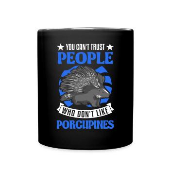 Amateur de porc-épic Porc-épic - Mug uni - noir - Devant