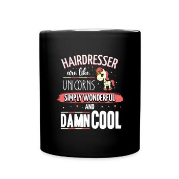Hairdressers are like unicorns scissors - Tasse einfarbig - Schwarz - Vorne