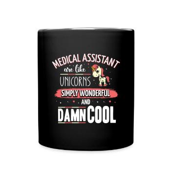 Les assistants médicaux sont comme des licornes Mfa - Mug uni - noir - Devant
