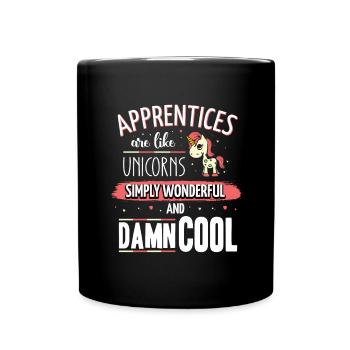 Trainees are like unicorns apprentice - Tasse einfarbig - Schwarz - Vorne