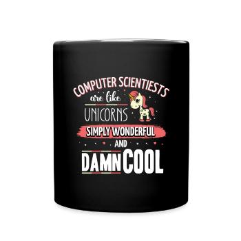 Computer scientists are like unicorns programmer - Tasse einfarbig - Schwarz - Vorne