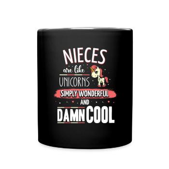 Les non-femmes sont comme des licornes Nièce - Mug uni - noir - Devant