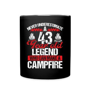 43 Year Old Camper Scouting Scout 43 Birthday - Full Colour Mug - black - Front
