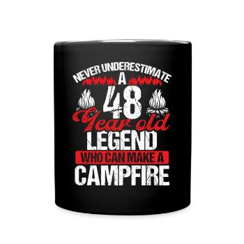 48 Year Old Camper Scouting Scout 48 Birthday - Full Colour Mug - black - Front