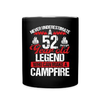52 Year Old Camper Scouting Scout 52 Birthday - Full Colour Mug - black - Front