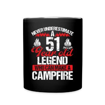 51 Year Old Camper Scouting Scout 51 Birthday - Full Colour Mug - black - Front