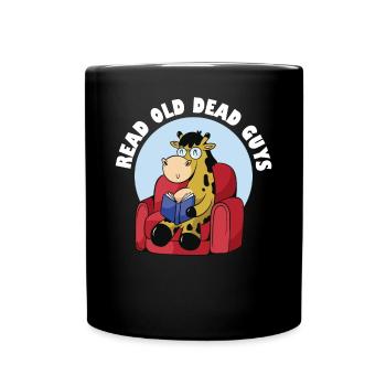 Read Old Dead Guys, The Giraffe Book Holidays - Full Colour Mug - black - Front