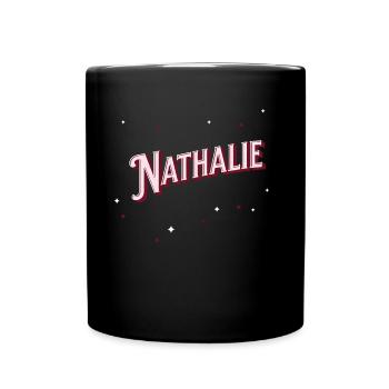 Nom Nathalie personnalisé - Mug uni - noir - Devant