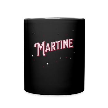 Nom Martine personnalisé - Mug uni - noir - Devant