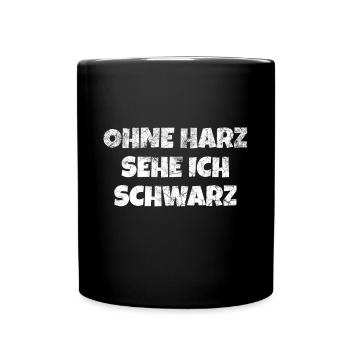 Harz Torfhaus Wanderung Harzer Brocken - Tasse einfarbig - Schwarz - Vorne