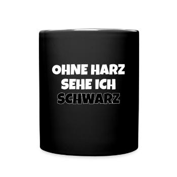 Harz Torfhaus Wanderung Harzer Brocken - Tasse einfarbig - Schwarz - Vorne