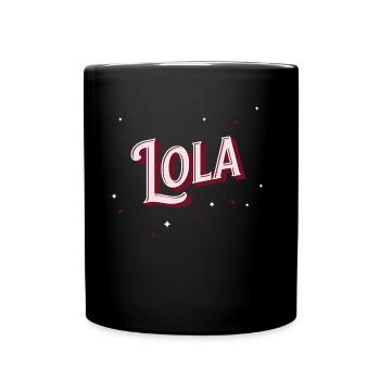 Nom Lola personnalisé - Mug uni - noir - Devant