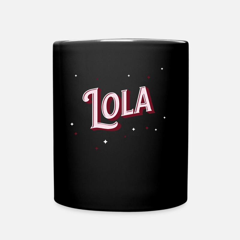 Lola Namen personalisiert - Tasse einfarbig - Schwarz