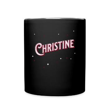 Christine Namen personalisiert - Tasse einfarbig - Schwarz - Vorne