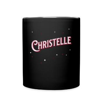 Noms Christelle personnalisés - Mug uni - noir - Devant